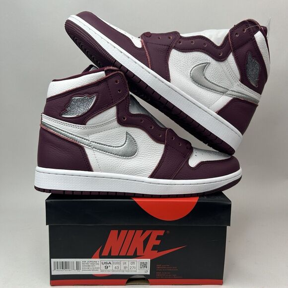 Nike Air Jordan 1 Retro High OG “Bordeaux White Silver” 2023 - Picture 1 of 5